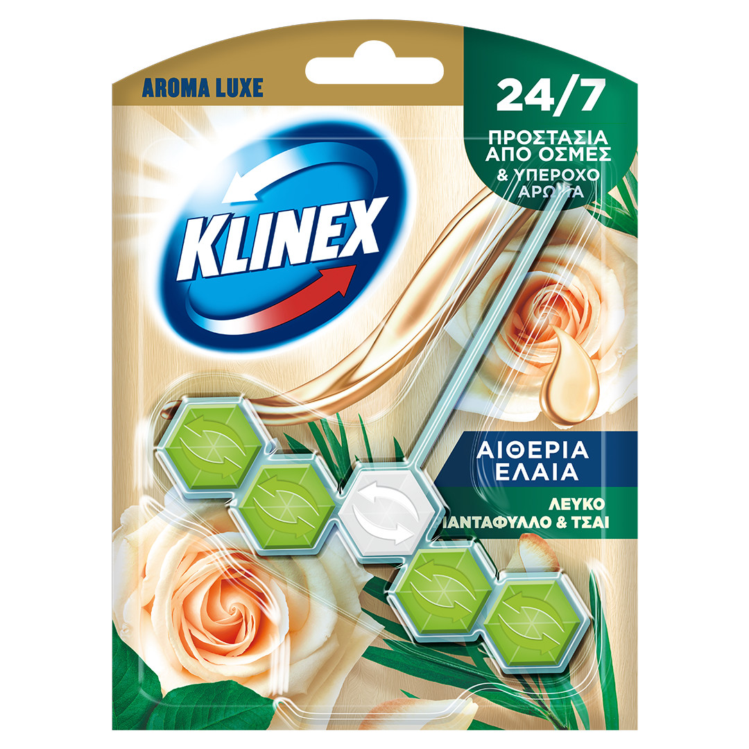 Wc Block Aroma Luxe Λευκό Τριαντάφυλλο & Τσάι Klinex