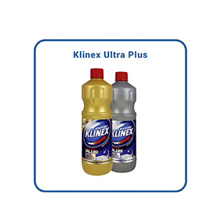 H γκάμα αποτελείται από την Klinex Ultra και την Klinex Ultra Plus. Η κατηγορία Ultra αποτελείται από την Χλωρίνη Klinex Ultra Λεμόνι (κίτρινη συσκευασία), Χλωρίνη Klinex Ultra Pink  Power (ροζ συσκευασία), Χλωρίνη Klinex Ultra Λεβάντα (μωβ συσκευασία), Χλωρίνη Klinex Ultra Fresh (πράσινη συσκευασία), Χλωρίνη Klinex Ultra Regular (μπλε συσκευασία) 

Η κατηγορία Ultra Plus περιλαμβάνει την Χλωρίνη Klinex Ultra Plus Silver (ασημένια συσκευασία) και την Χλωρίνη Klinex Ultra Plus Gold (χρυσή συσκευασία).