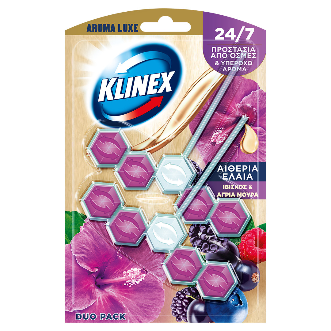 Wc Block Aroma Luxe Ιβίσκος & Άγρια Μούρα Klinex